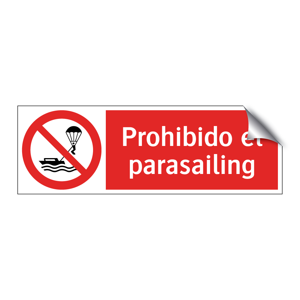 Prohibido el parasailing