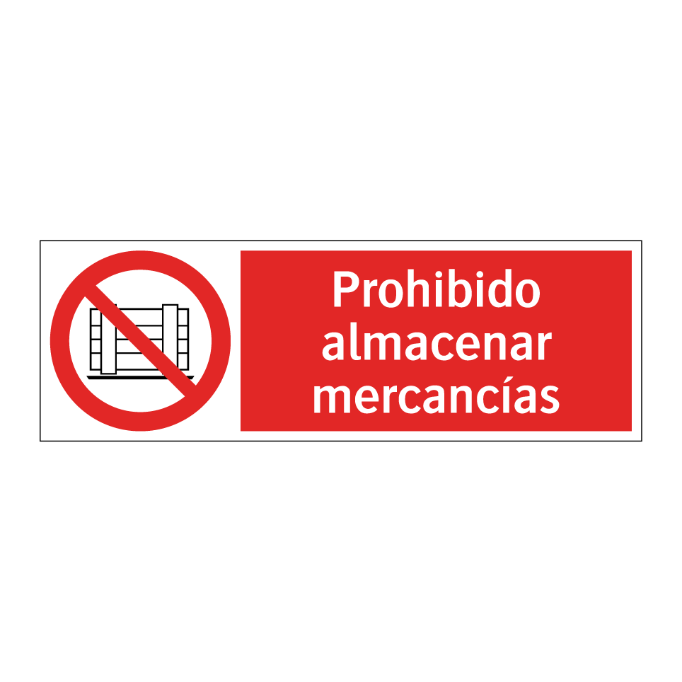 Prohibido almacenar mercancías