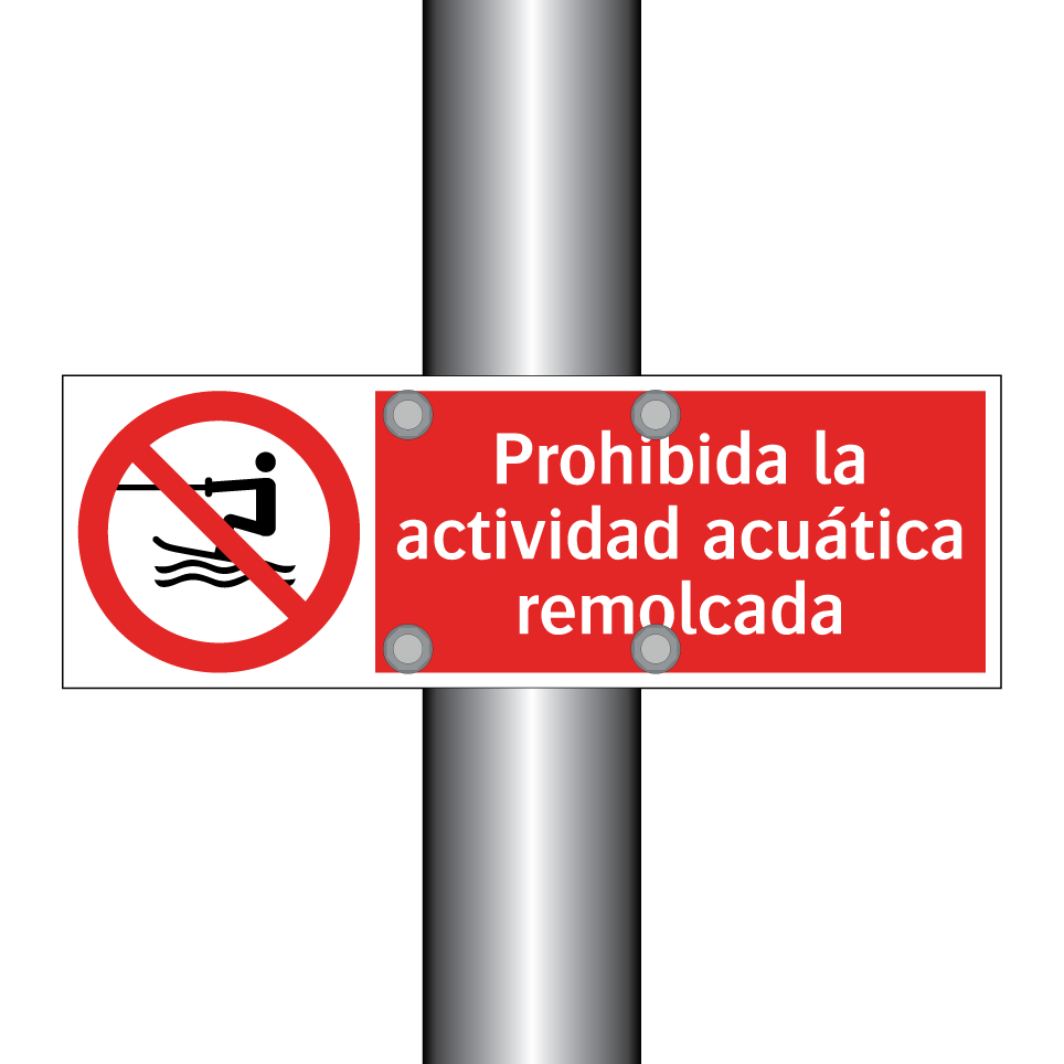 Prohibida la actividad acuática remolcada