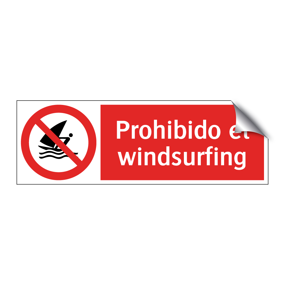 Prohibido el windsurfing