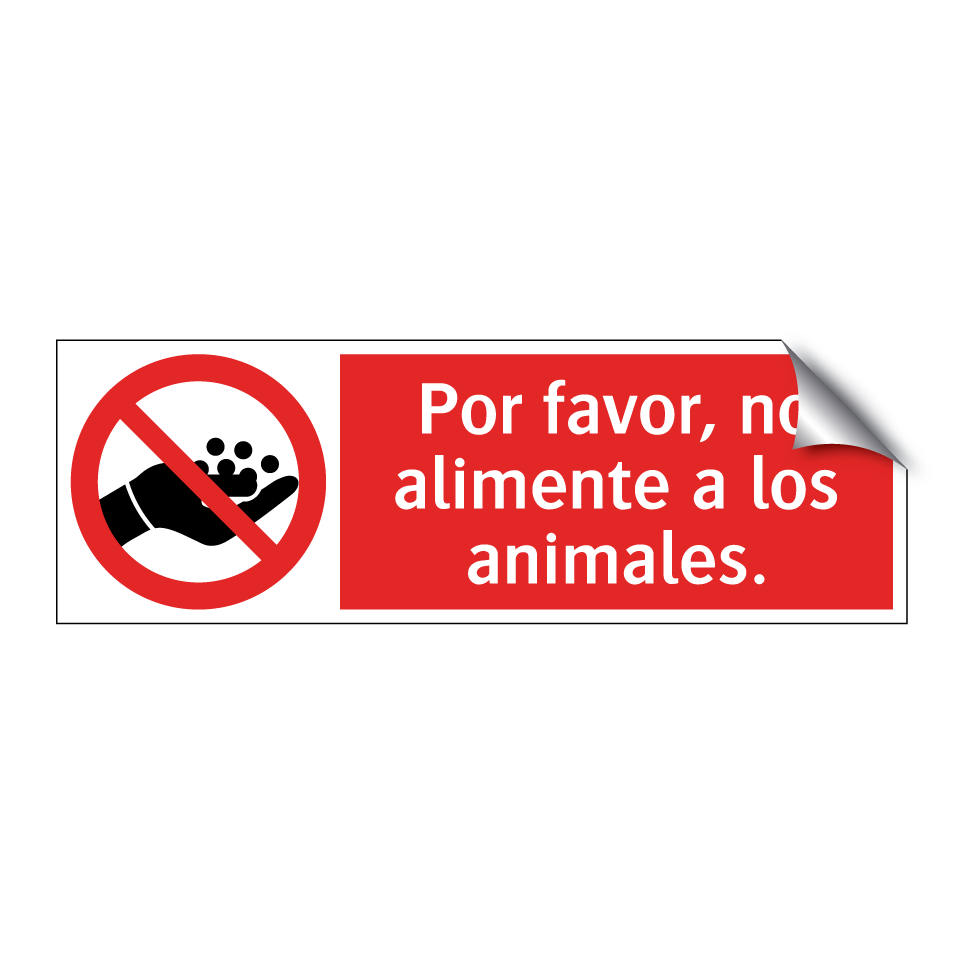 Por favor, no alimente a los animales.
