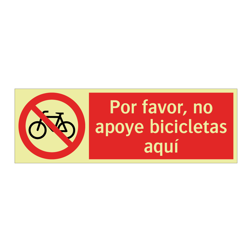 Por favor, no apoye bicicletas aquí