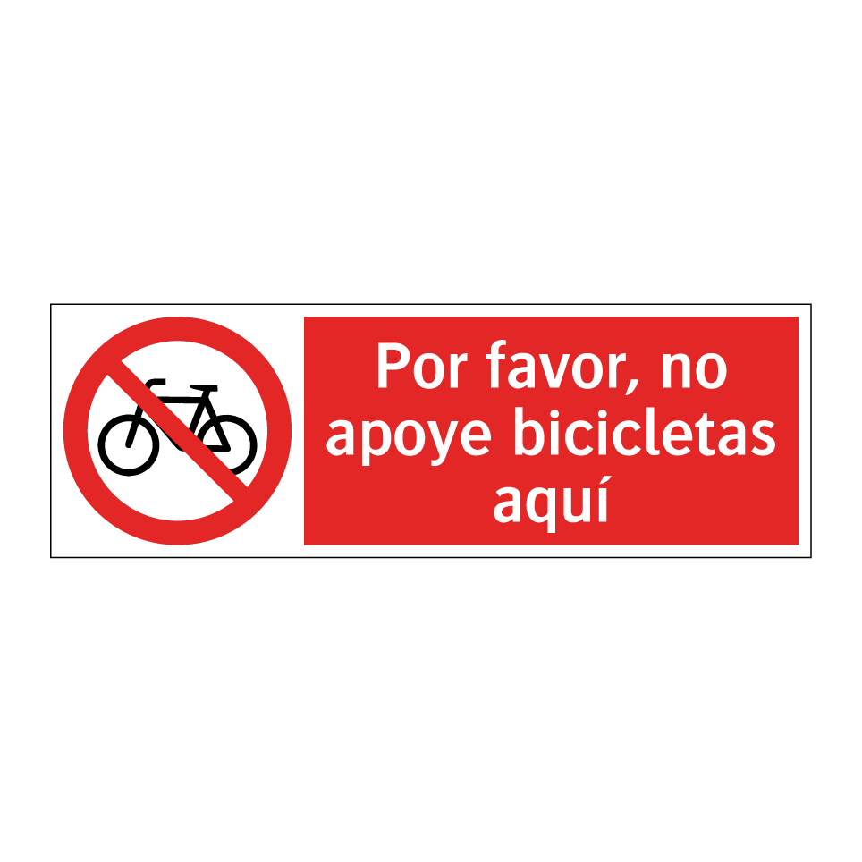 Por favor, no apoye bicicletas aquí