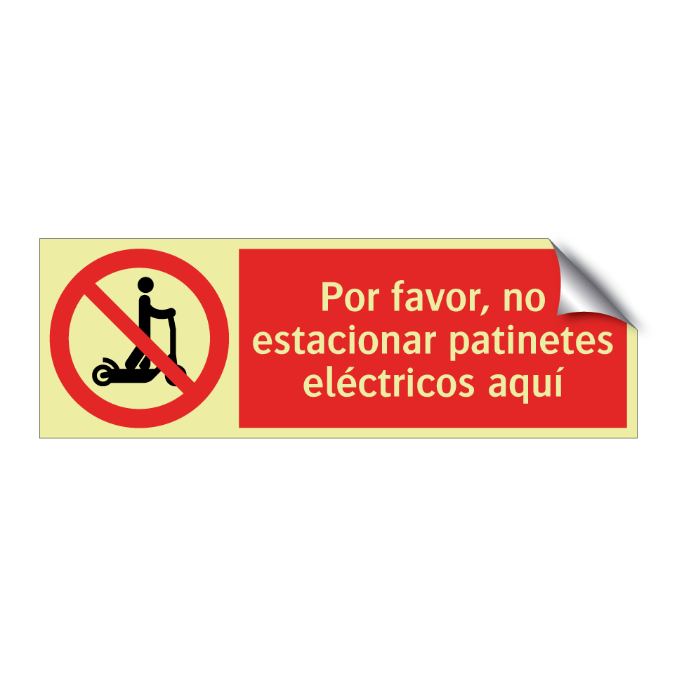 Por favor, no estacionar patinetes eléctricos aquí