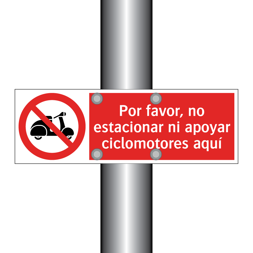 Por favor, no estacionar ni apoyar ciclomotores aquí