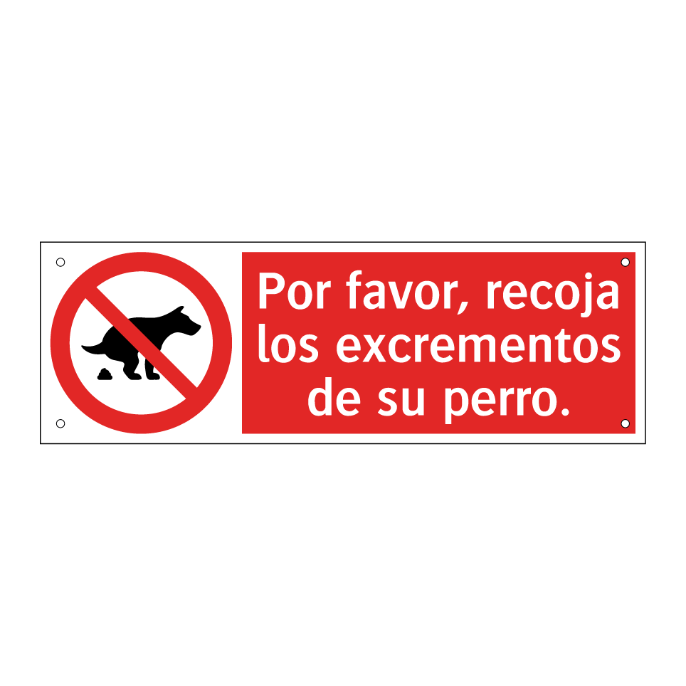 Por favor, recoja los excrementos de su perro.