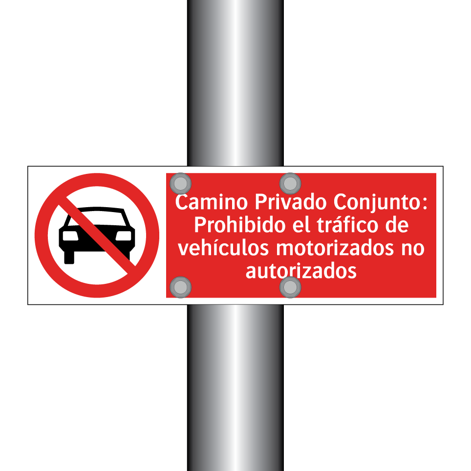 Camino Privado Conjunto: Prohibido el tráfico de vehículos motorizados no autorizados