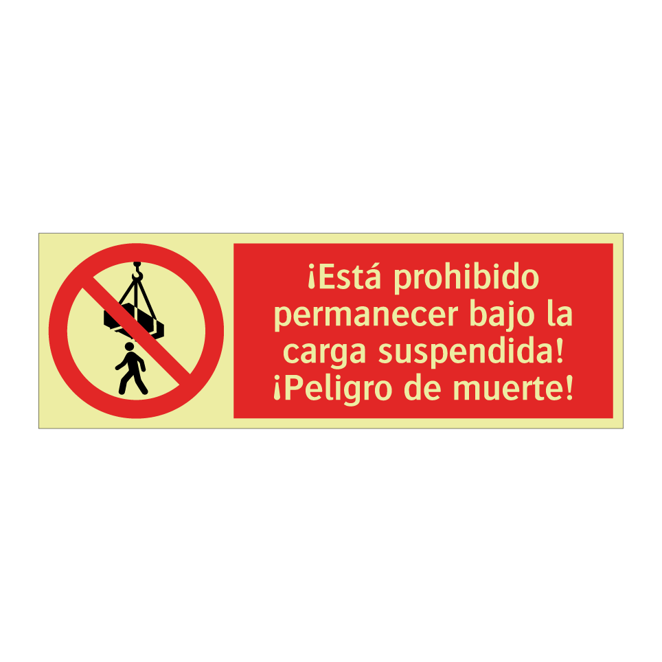 ¡Está prohibido permanecer bajo la carga suspendida! ¡Peligro de muerte!