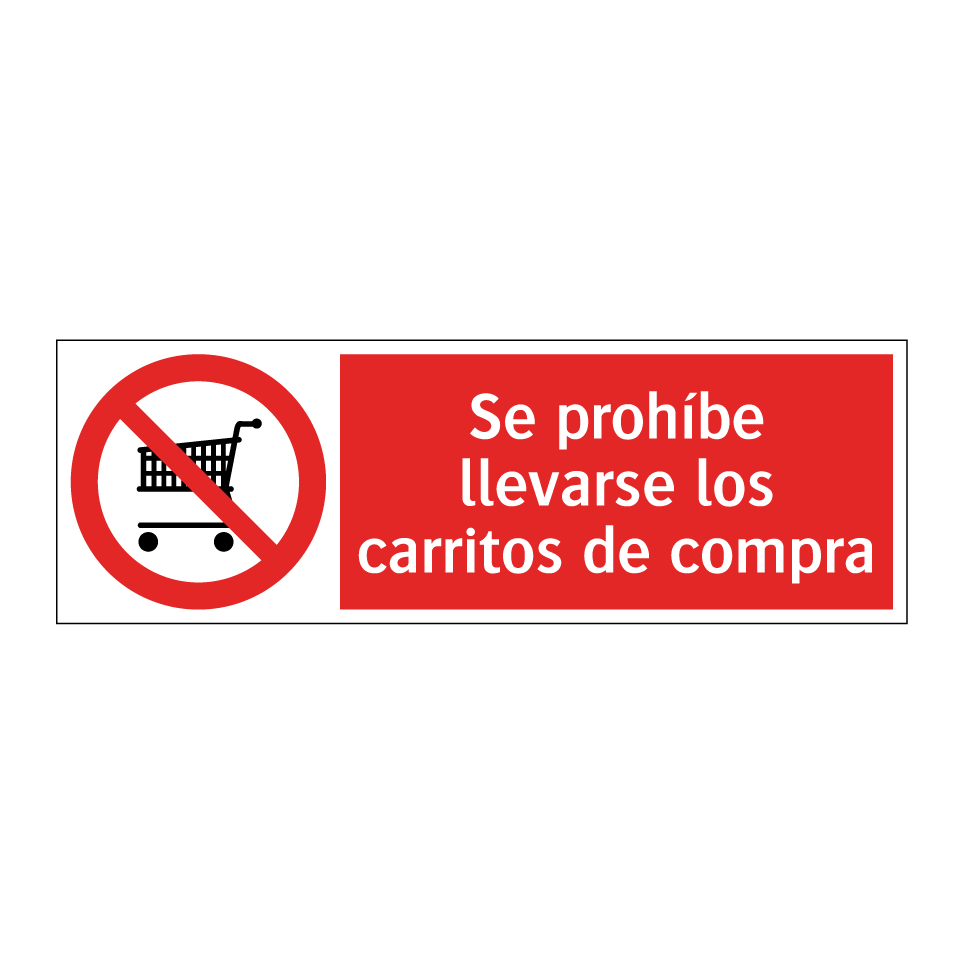 Se prohíbe llevarse los carritos de compra