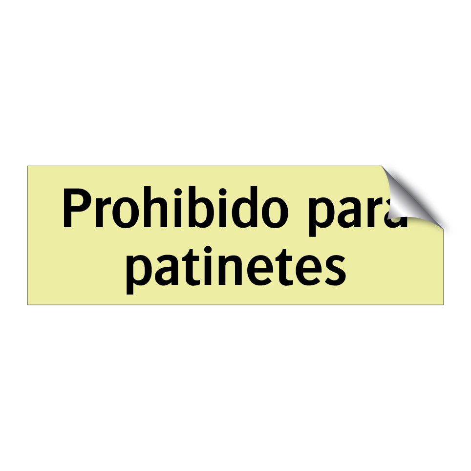 Prohibido para patinetes