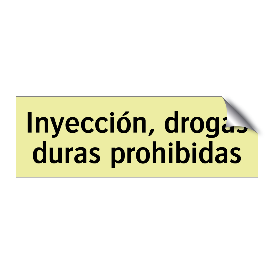 Inyección, drogas duras prohibidas