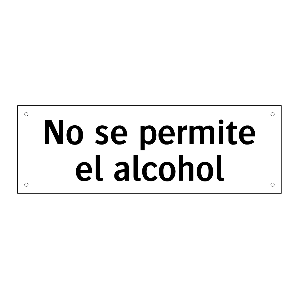 No se permite el alcohol