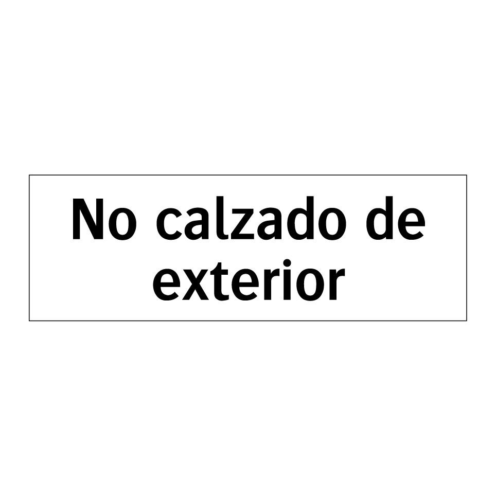 No calzado de exterior