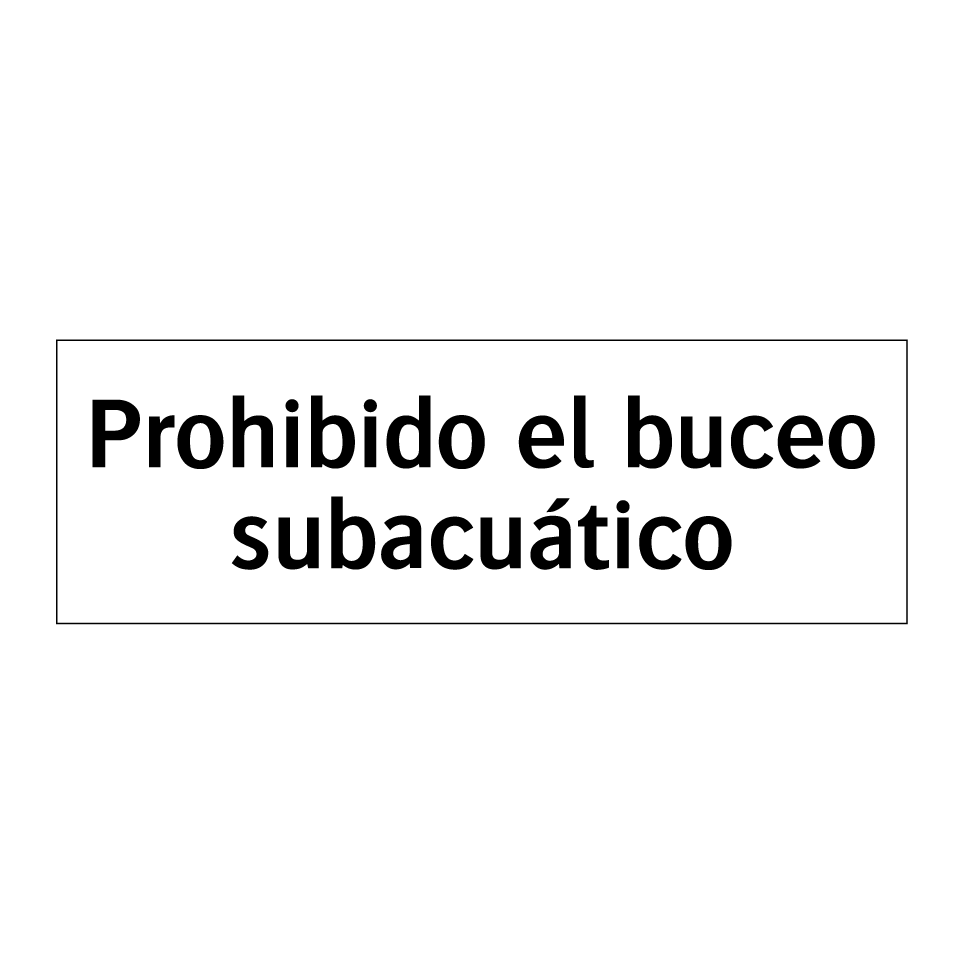 Prohibido el buceo subacuático