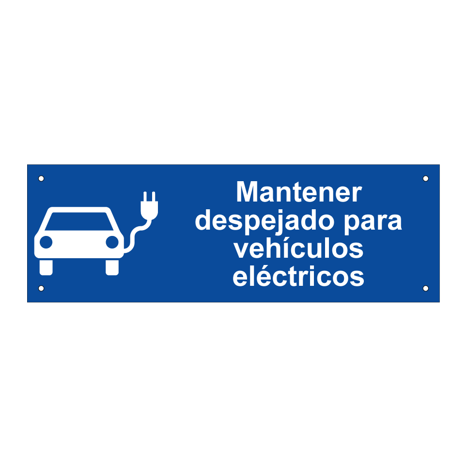 Mantener despejado para vehículos eléctricos