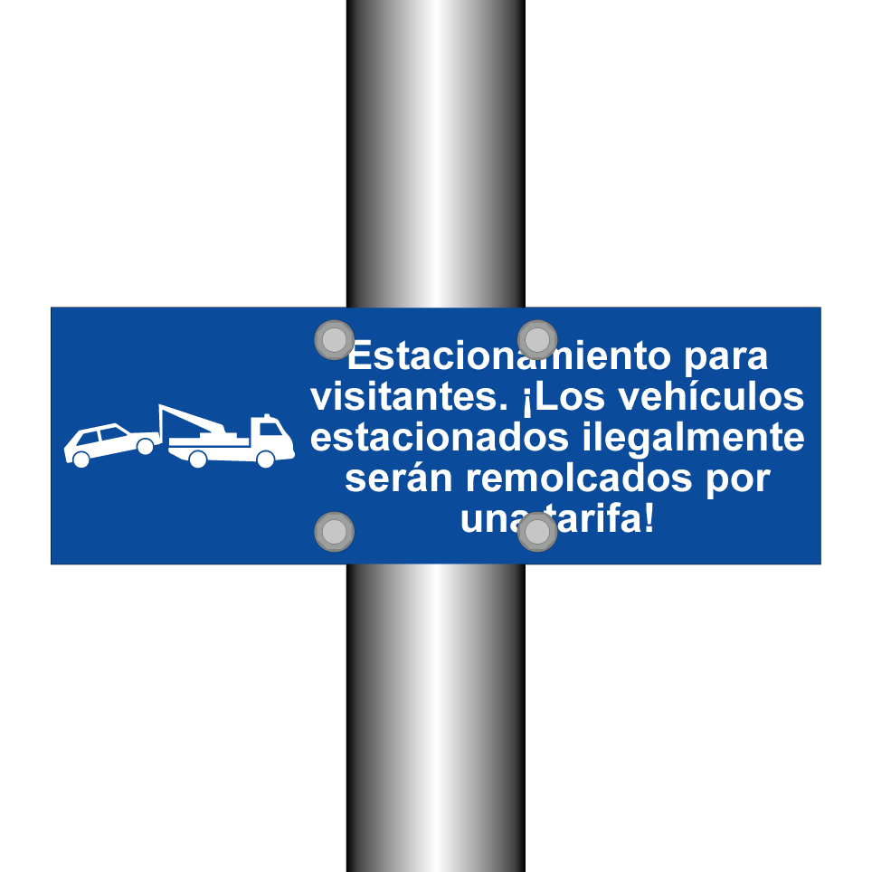 Estacionamiento para visitantes. ¡Los vehículos estacionados ilegalmente serán remolcados por una tarifa!