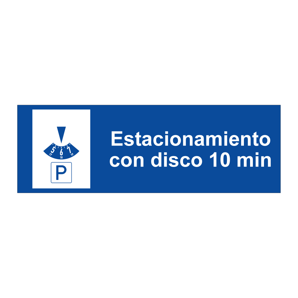 Estacionamiento con disco 10 min