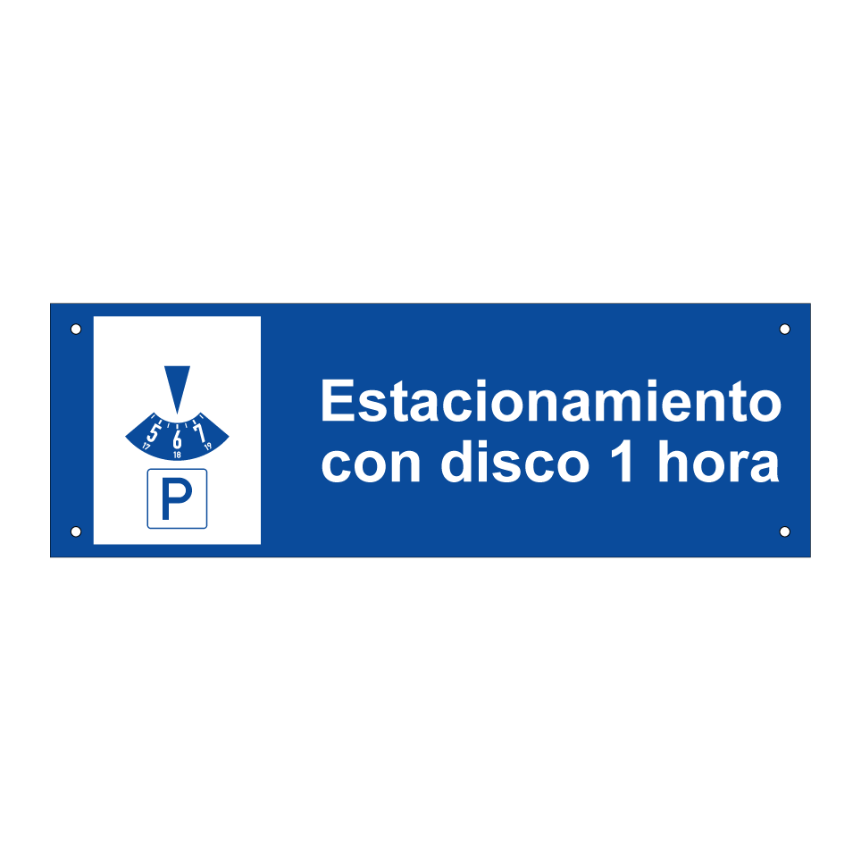 Estacionamiento con disco 1 hora