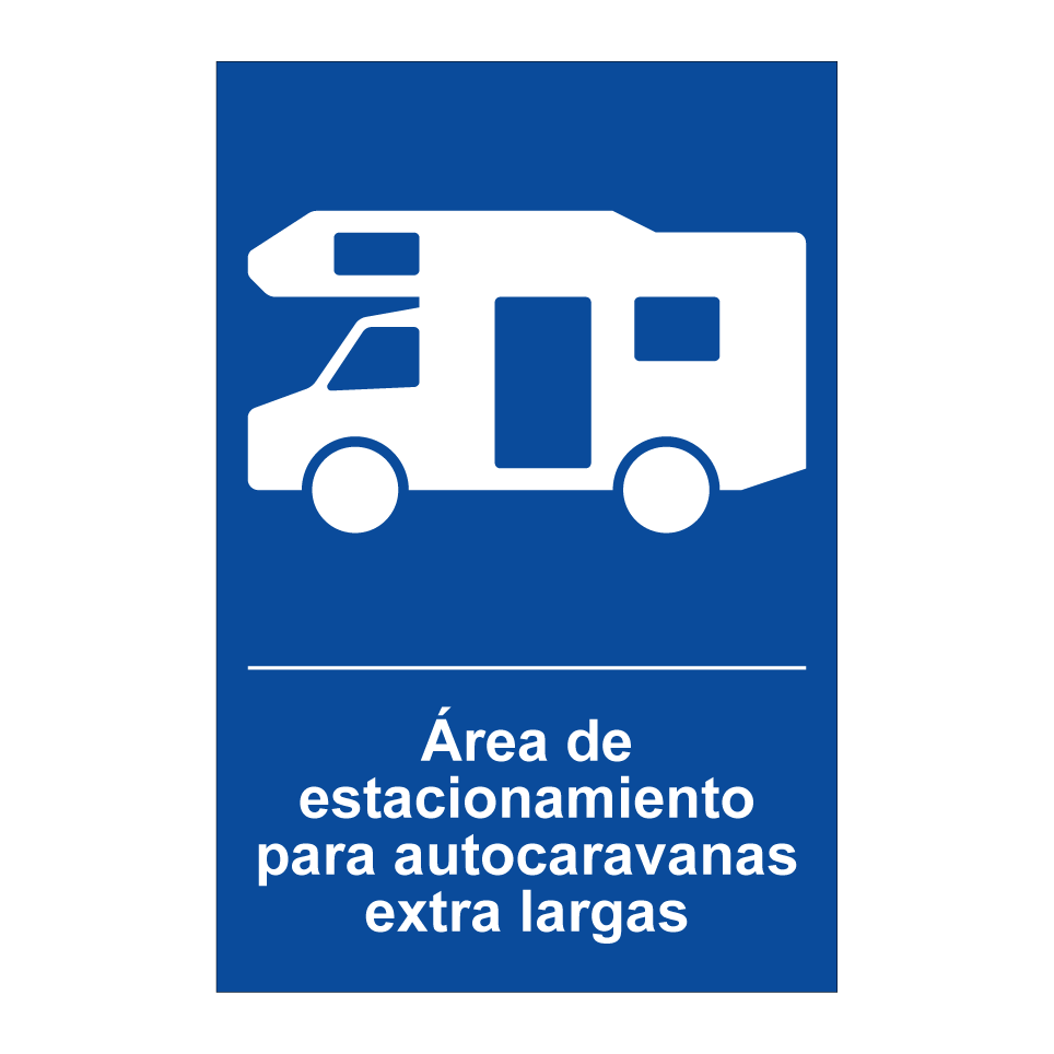 Área de estacionamiento para autocaravanas extra largas