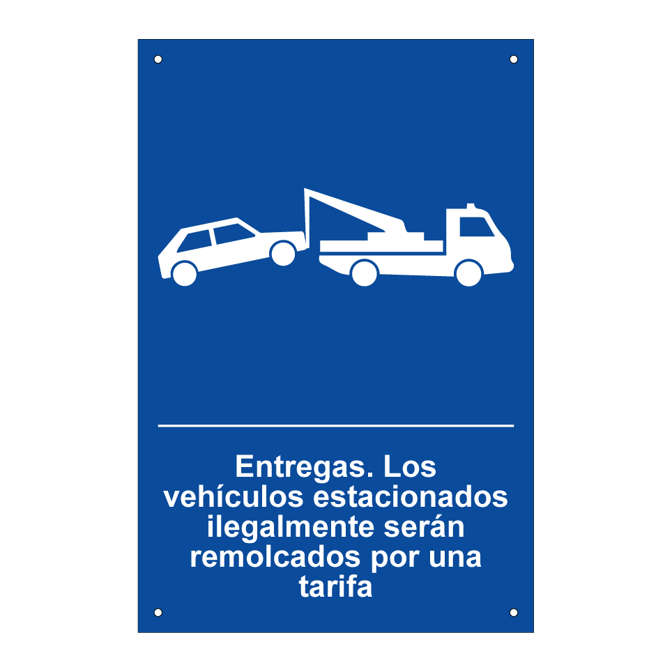 Entregas. Los vehículos estacionados ilegalmente serán remolcados por una tarifa