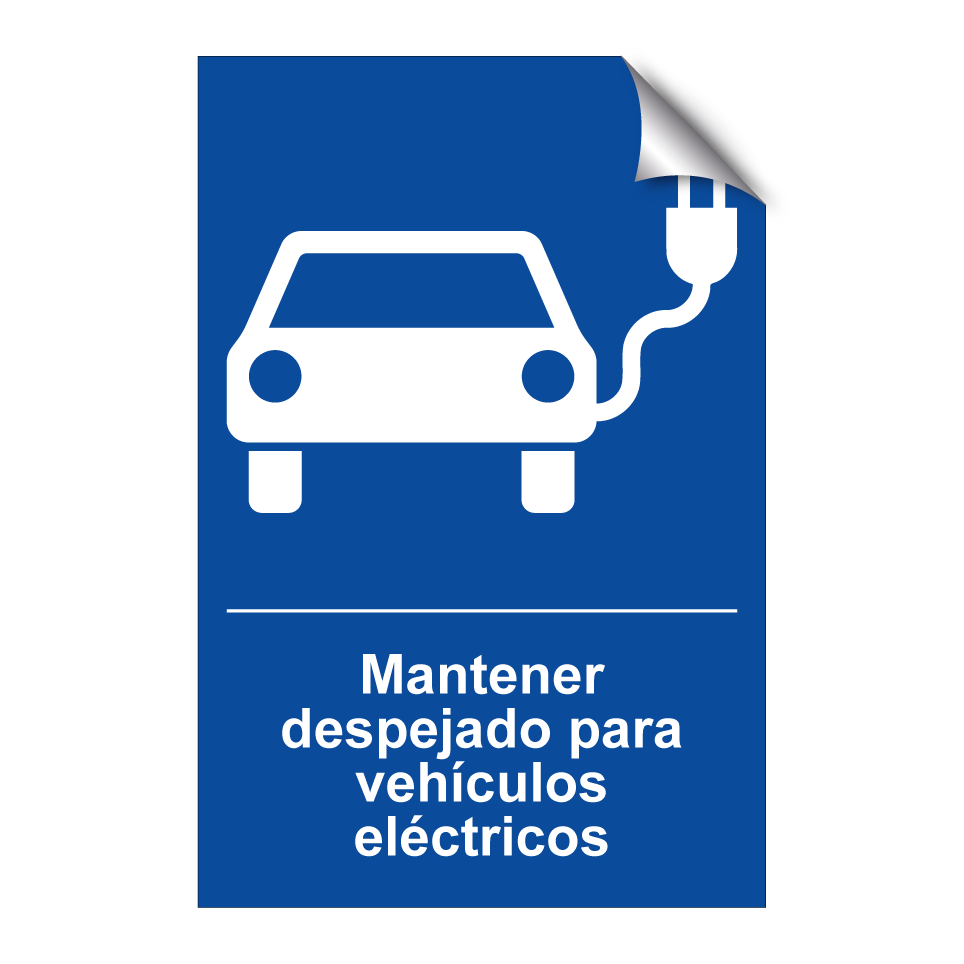 Mantener despejado para vehículos eléctricos