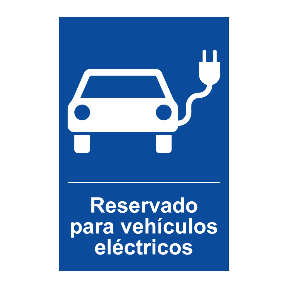 Reservado para vehículos eléctricos