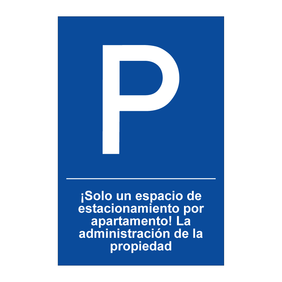 ¡Solo un espacio de estacionamiento por apartamento! La administración de la propiedad