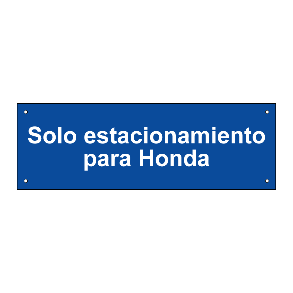 Solo estacionamiento para Honda