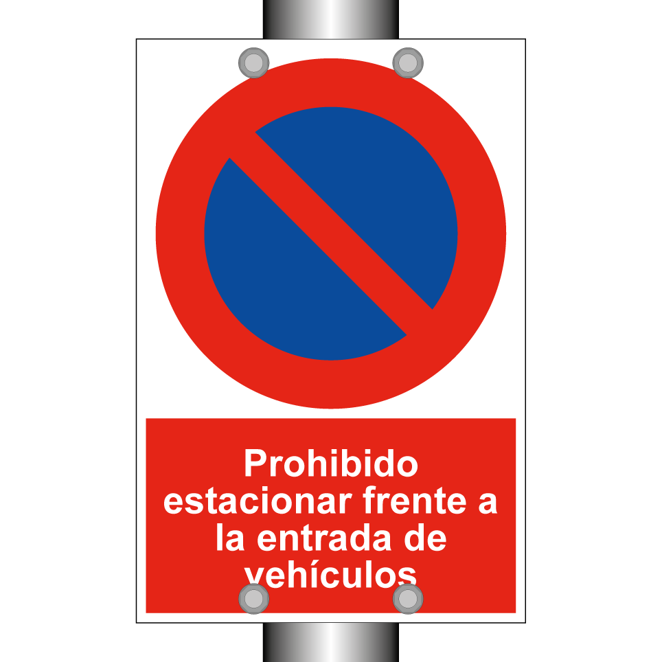 Prohibido estacionar frente a la entrada de vehículos