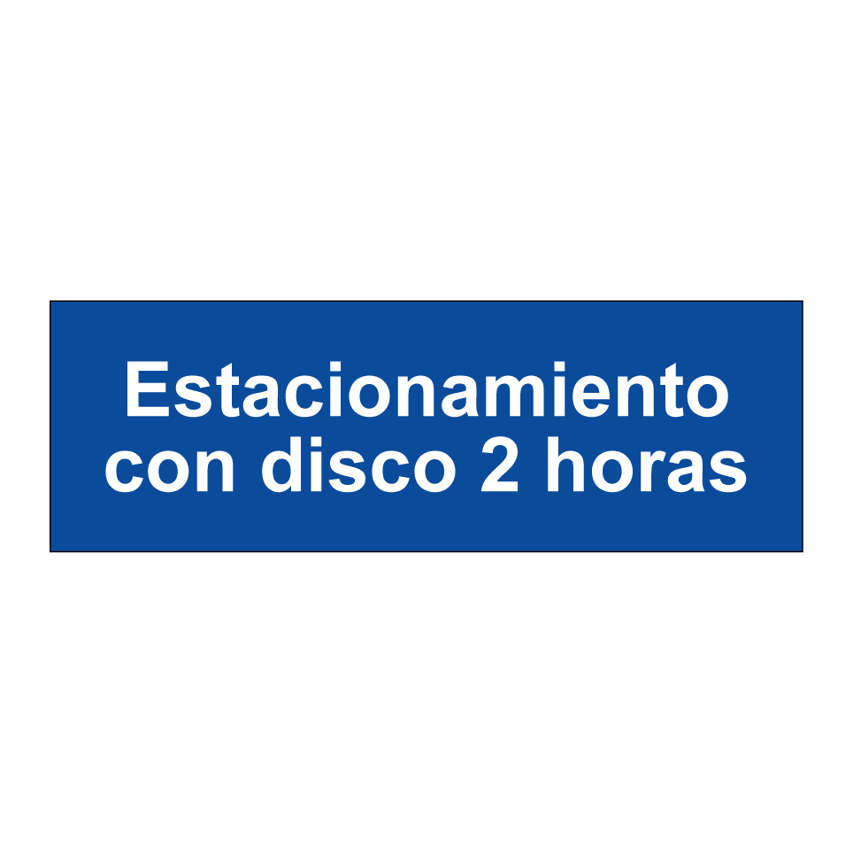 Estacionamiento con disco 2 horas