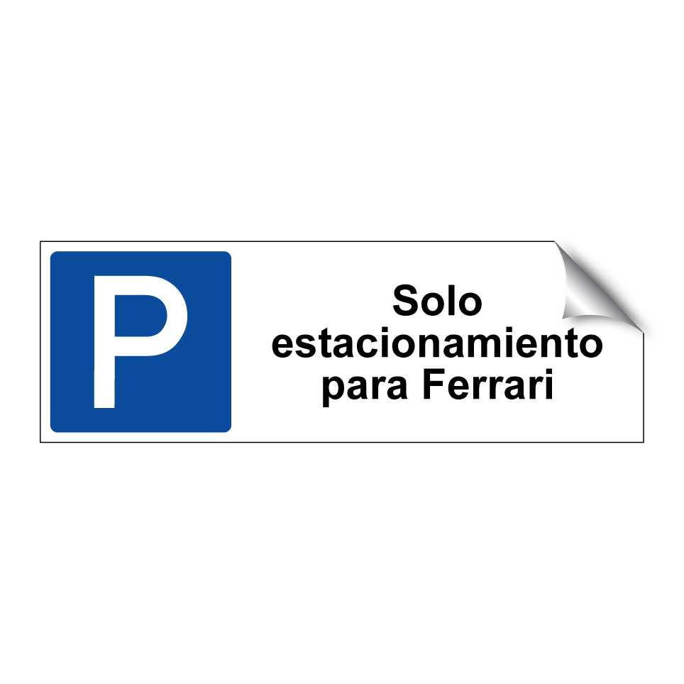 Solo estacionamiento para Ferrari