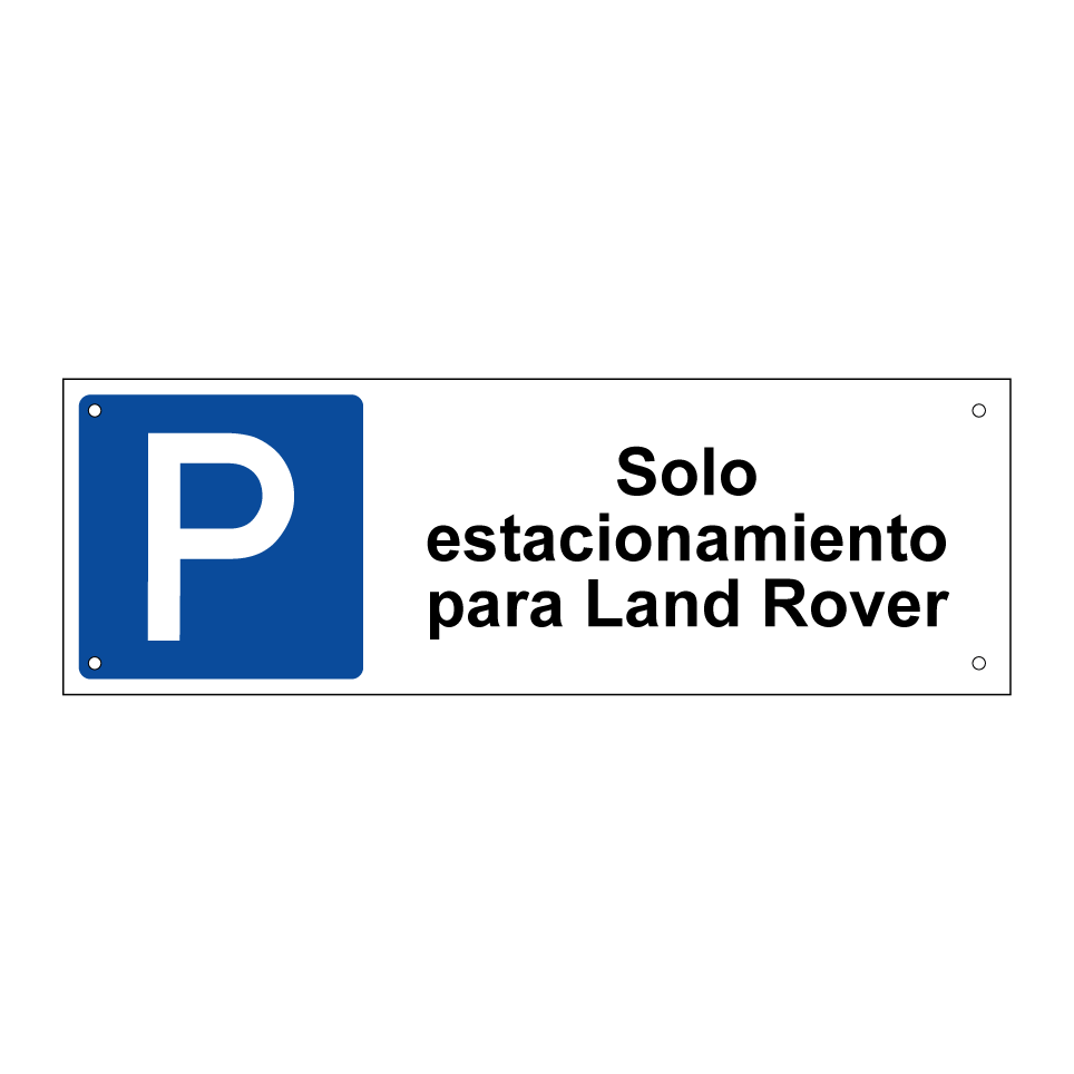 Solo estacionamiento para Land Rover