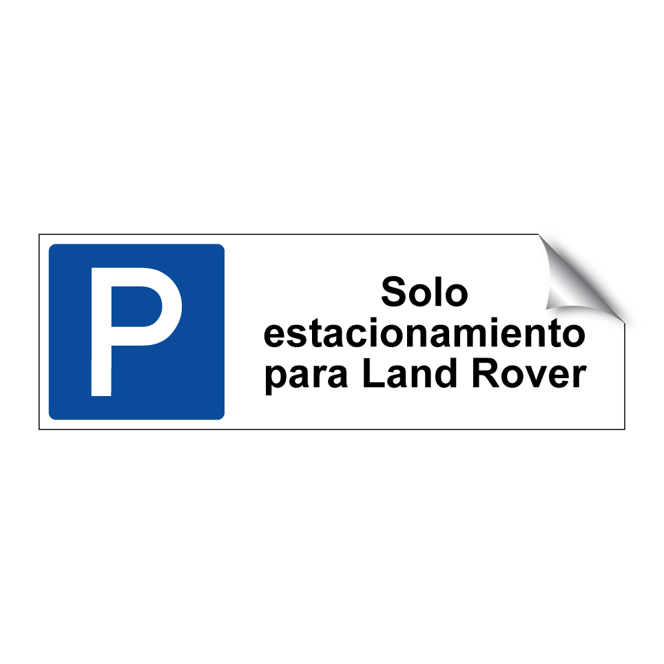 Solo estacionamiento para Land Rover