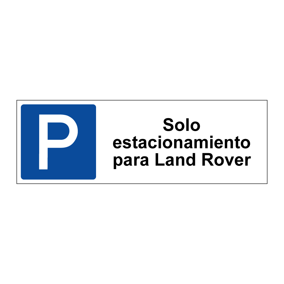 Solo estacionamiento para Land Rover
