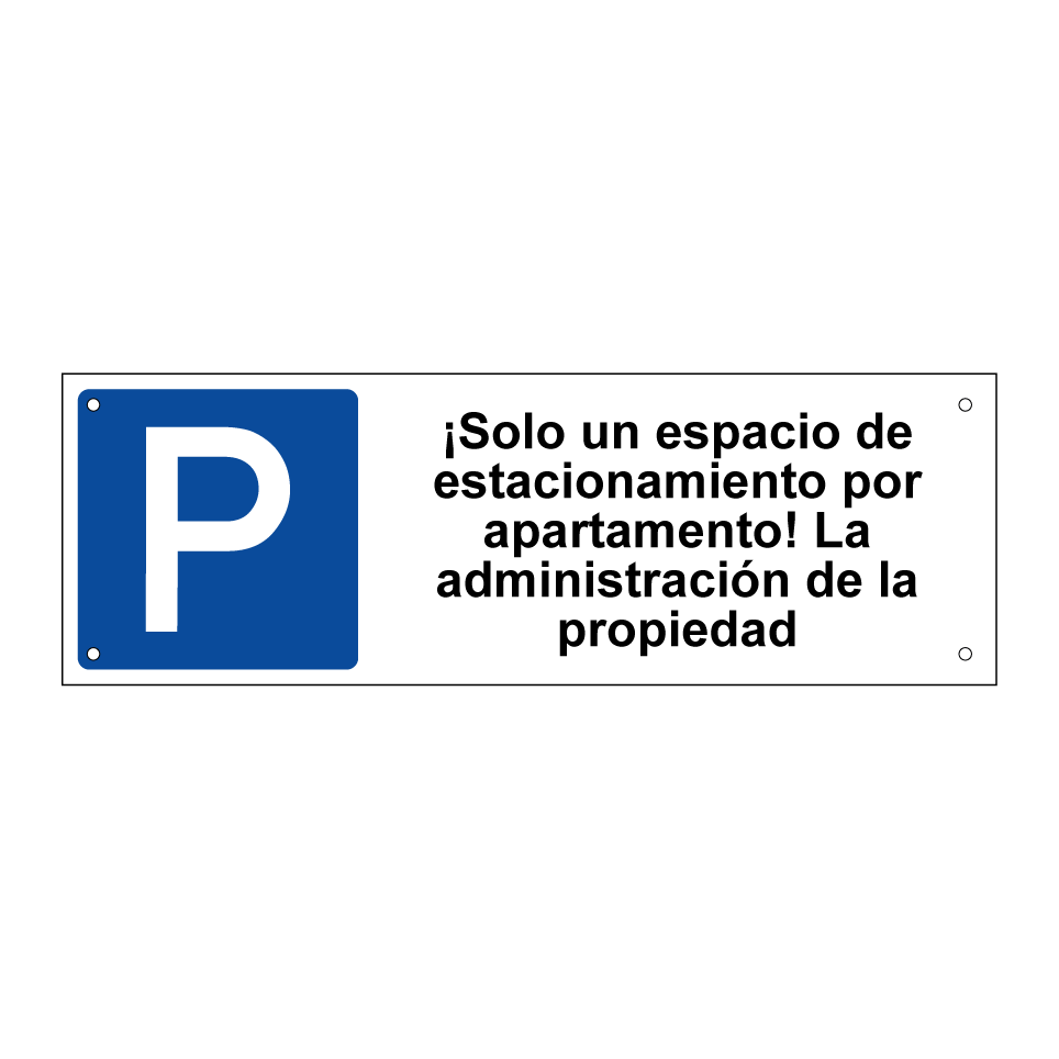 ¡Solo un espacio de estacionamiento por apartamento! La administración de la propiedad
