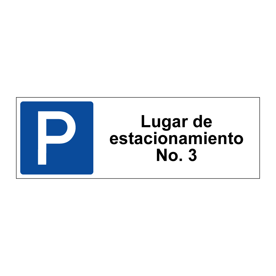 Lugar de estacionamiento No. 3