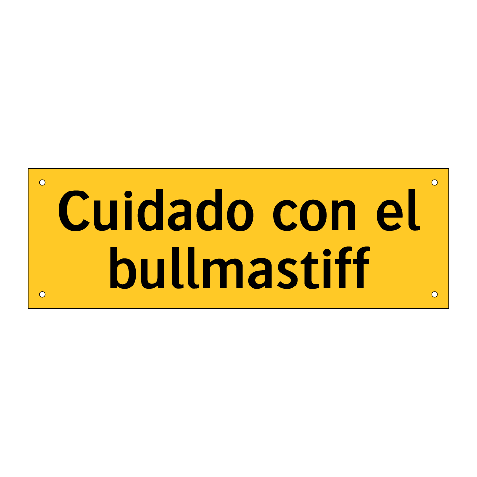 Cuidado con el bullmastiff