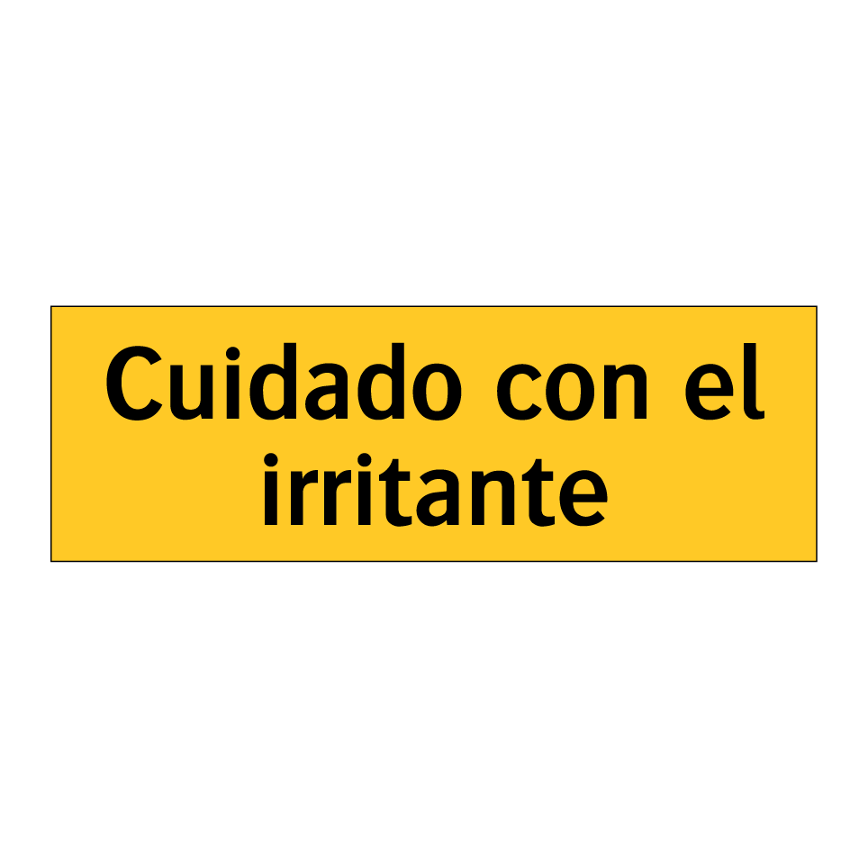 Cuidado con el irritante