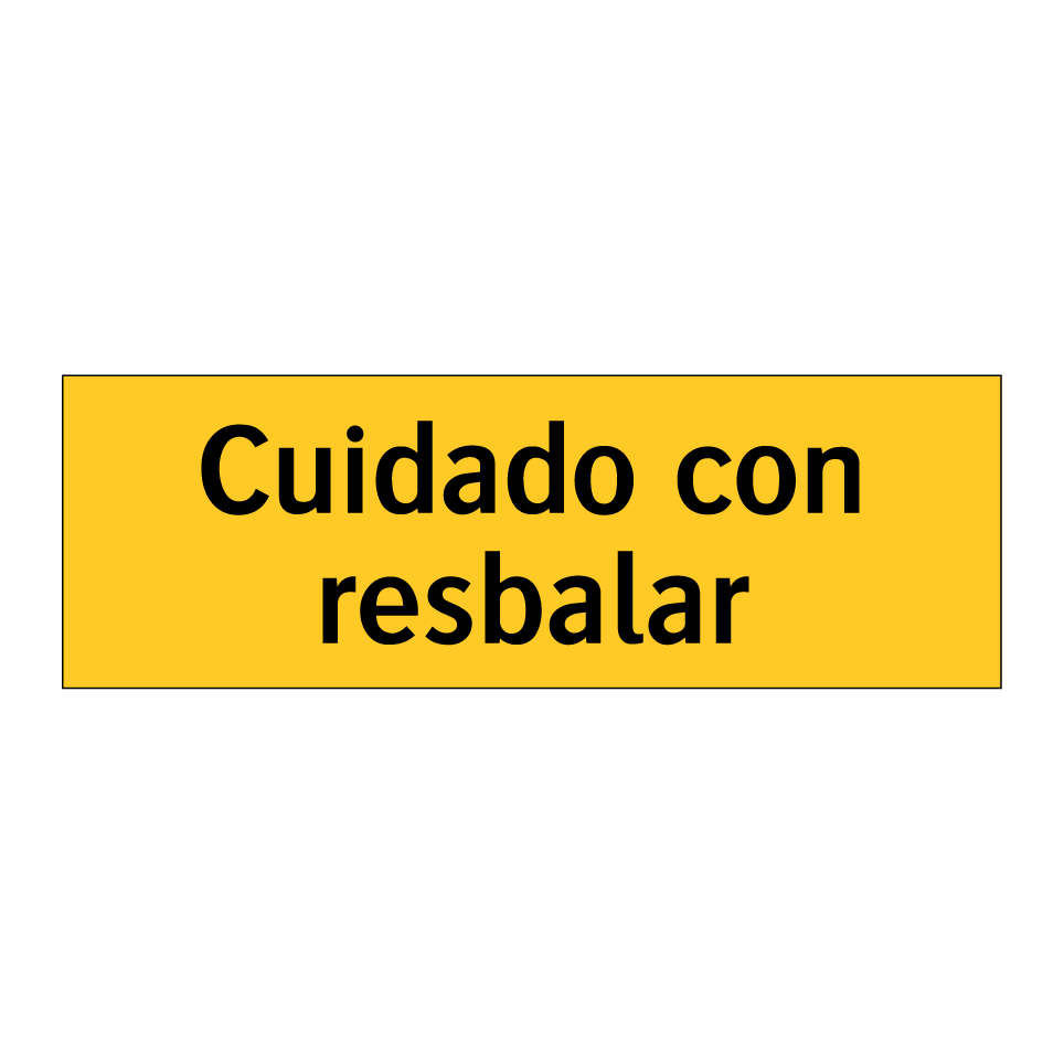 Cuidado con resbalar