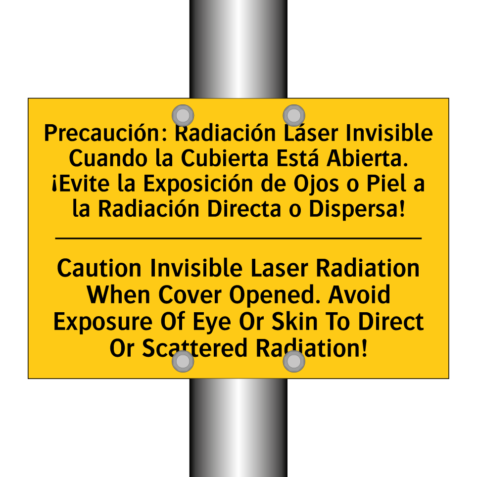 Precaución: Radiación Láser Invisible Cuando la Cubierta Está Abierta. ¡Evite la Exposición de Ojos o Piel a la Radiación Directa o Dispersa! - Caution Invisible Laser Radiation When Cover Opened. Avoid Exposure Of Eye Or Skin To Direct Or  /.../