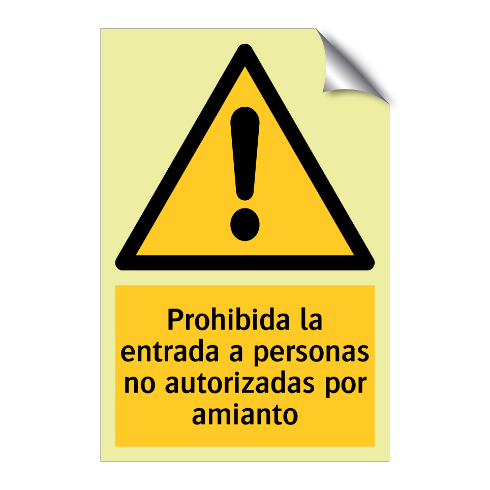 Prohibida la entrada a personas no autorizadas por amianto