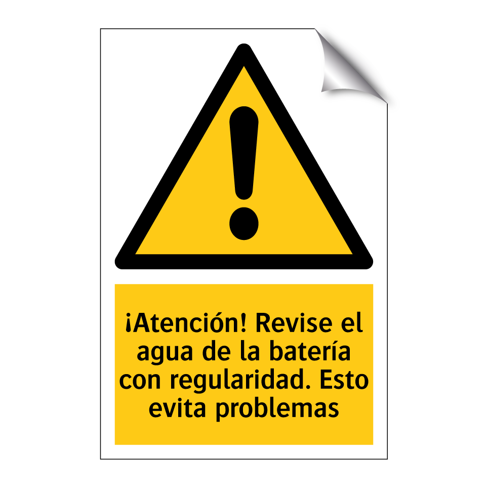 ¡Atención! Revise el agua de la batería con regularidad. Esto evita problemas