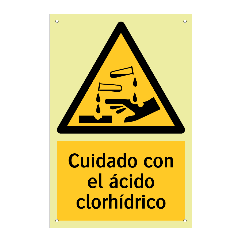 Cuidado con el ácido clorhídrico