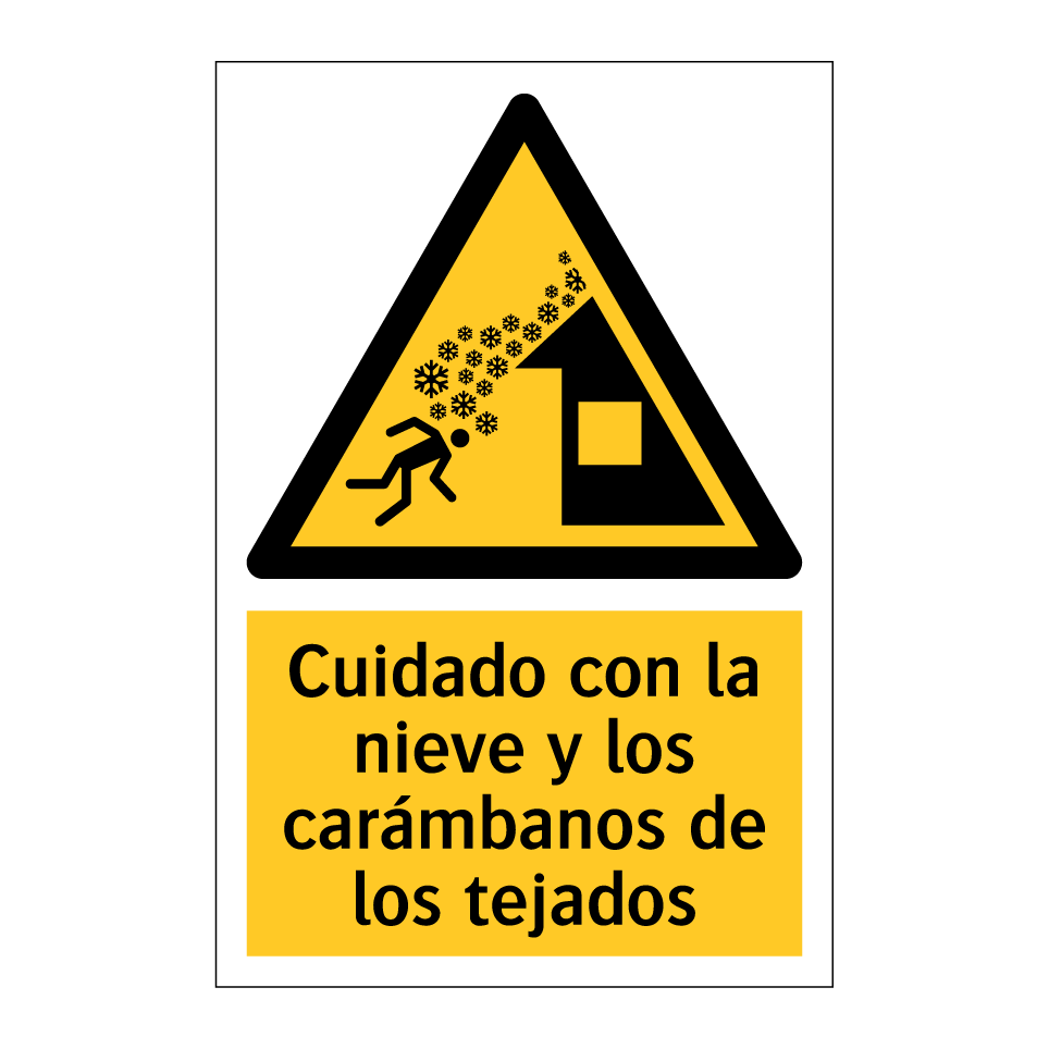 Cuidado con la nieve y los carámbanos de los tejados