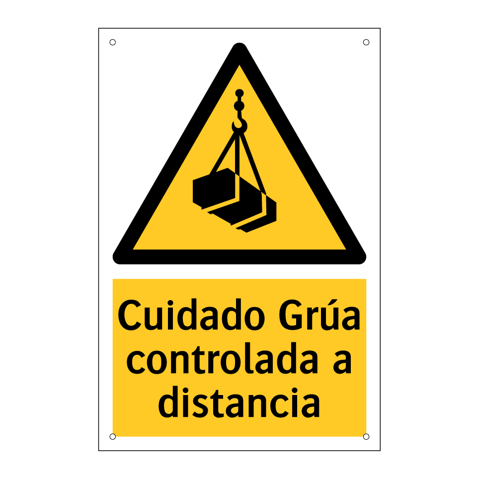 Cuidado Grúa controlada a distancia