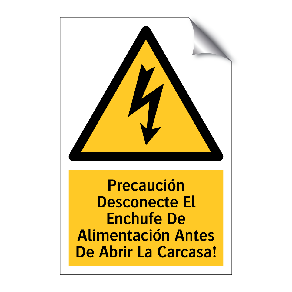Precaución Desconecte El Enchufe De Alimentación Antes De Abrir La Carcasa!