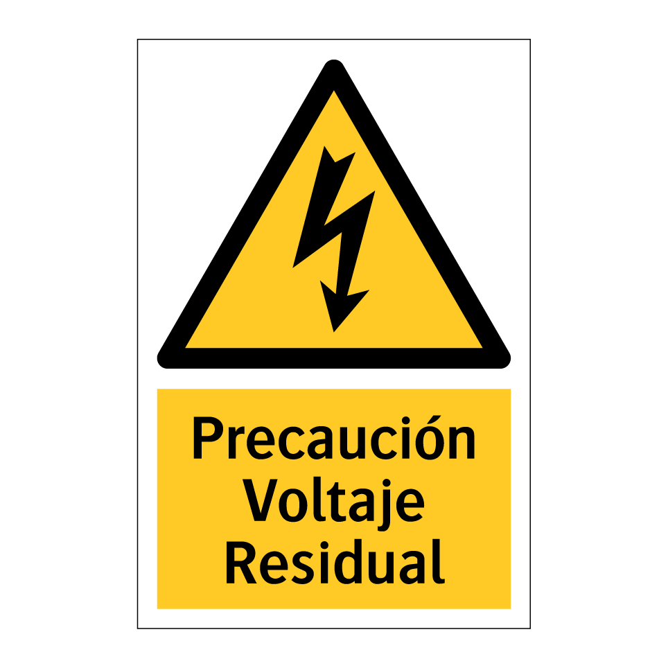 Precaución Voltaje Residual