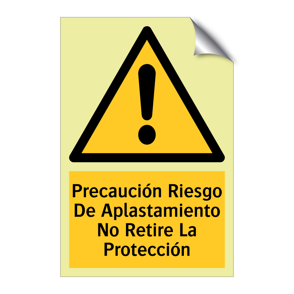 Precaución Riesgo De Aplastamiento No Retire La Protección