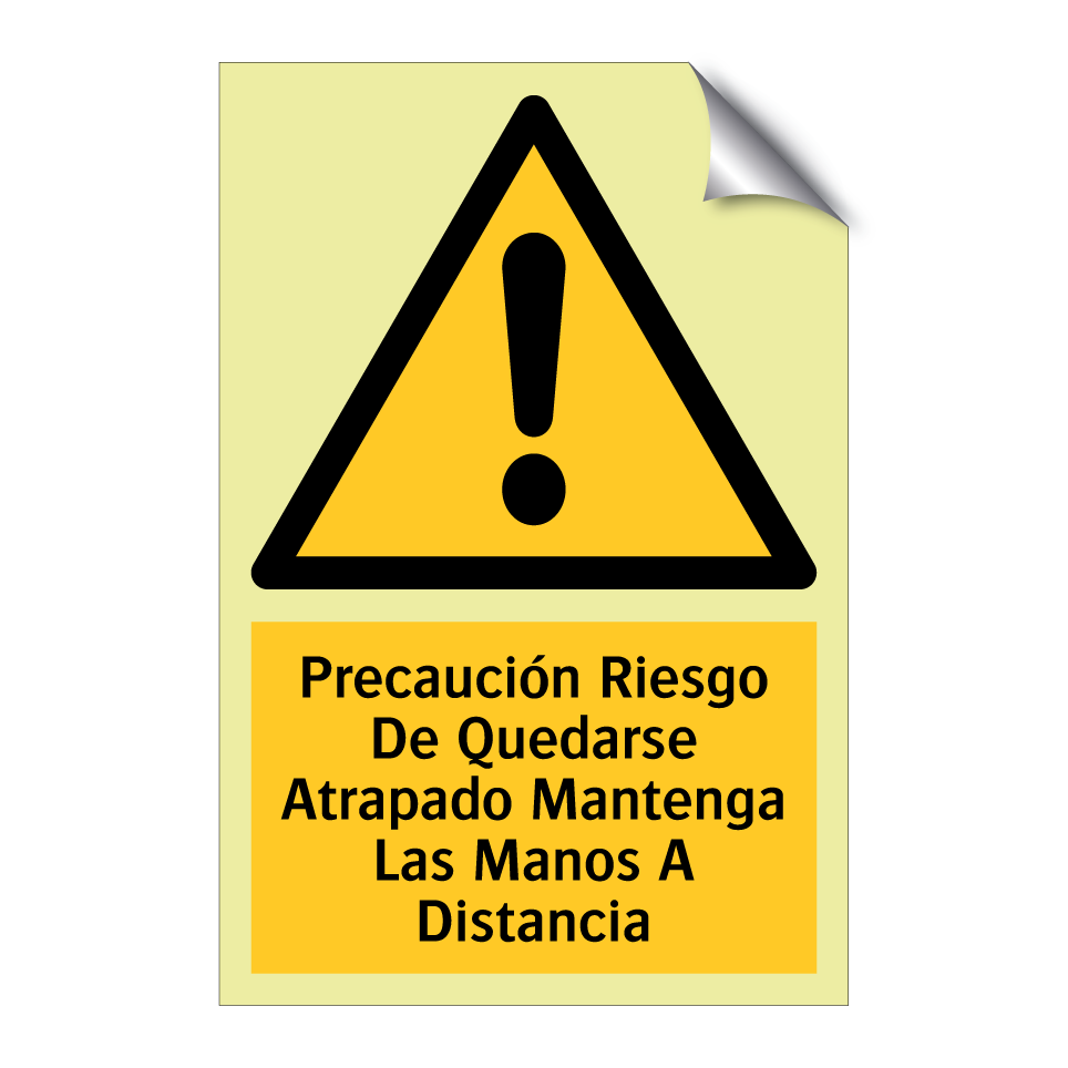 Precaución Riesgo De Quedarse Atrapado Mantenga Las Manos A Distancia