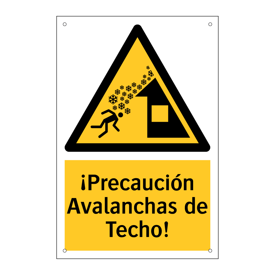 ¡Precaución Avalanchas de Techo!